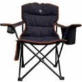 Henwick Padded Folding Camp Camping Chair Orange & Black