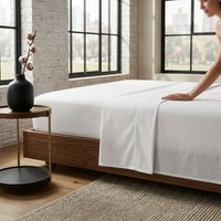 180TC Easy Iron Percale Flat Sheets