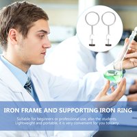 3pcs Iron Labs 10Cm Beakers Flask Holder For Lab Experiment Equipment Sturdy Retort Stand Clamp Laboratory Supplies