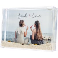 Bola de Nieve Personalizada con Arena - Rectangular 10 x 15 cm - Crea una Bola de Nieve con tu Foto