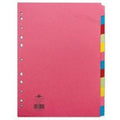 Concord Bright Subject Dividers 12-Part Card Multipunched 160gsm A4