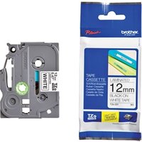 Nastro TZ Brother - 12 mm - nero/bianco