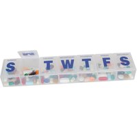 7-Day Pill Organizer with 3X-Large Compartments for Medication and Vitamins, Clear BPA-Free Lids