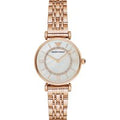 Emporio Armani AR1909 Quartz Watch - Rose Gold, Water-Resistant, Stainless Steel, 32mm Classic Ladies' Style | Wowcher