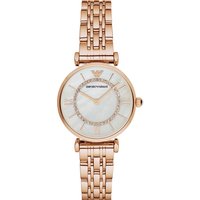 Emporio Armani AR1909 Quartz Watch - Rose Gold, Water-Resistant, Stainless Steel, 32mm Classic Ladies' Style | Wowcher