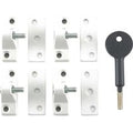 Yale 8K118 Economy Window Lock White Pack of 4