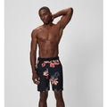 Short de bain long Homme Bondi 50 cm imprimé noir/pêche