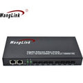 Wanglink 10/100/1000 M Gigabit BIDI SM 8 SFP& 2 RJ45 Ports switch 8 port SFP Single Fiber Media Converter