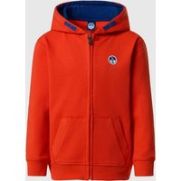 North Sails - Felpa hoodie con zip e logo applicatoNorth SailsGrenadine8