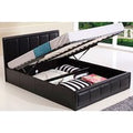 Gas Lift Ottoman Storage Bed - Hidden Storage, Faux Leather, Multi-Size | Wowcher