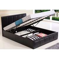 Gas Lift Ottoman Storage Bed - Hidden Storage, Faux Leather, Multi-Size | Wowcher