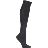 1 Pair Anthracite Sensitive Berlin Merino Wool Left And Right Knee High Socks Ladies 5.5-8 Ladies - Falke