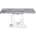 Neptune Dining Table - 6 Seater - 150cm - Grey Marble Effect