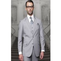 Statement Men's Wool Fashion Suit - Solid Color, 3-Piece