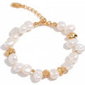 Gold Natural Pearl Bracelet