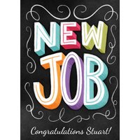 Moonpig Typographic New Job Congratulations Card