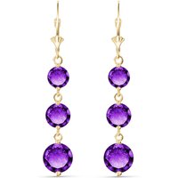 Amethyst Danna Trio Drop Earrings in 9ct Gold