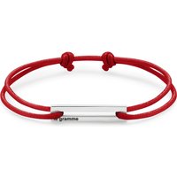 1.7g Polished & Brushed Sterling Silver Cord Bracelet