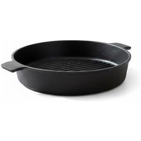 27cm Black Cast Iron Grill Pan for Juicy, Even Grilling | Wowcher
