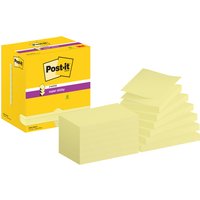 Memoblok Post-it Z-Note S350 Super Sticky 76x127mm geel 12 stuks