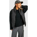 Chaleco Con Cuello Alto, Negro