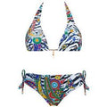 ACQUADICOCCO maillot de bain 2 pièces triangle coques Paisley Zebra