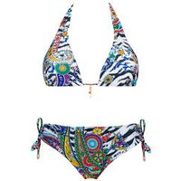 ACQUADICOCCO maillot de bain 2 pièces triangle coques Paisley Zebra