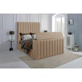 Ottoman TV Bed with Storage, Velvet Upholstery & Headboard - 5 Sizes | Wowcher