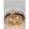 Luxury Medium Antique Brass Glass Chandelier