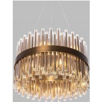 Luxury Medium Antique Brass Glass Chandelier
