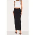 Black Jersey Low Rise Maxi Skirt