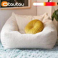 OTAUTAU filled Faux Cashmere Fleece Bean Bag with Filler Adult Beanbag Chair Pouf Salon Ottoman Sac Floor Seat Sofa Couch SF023
