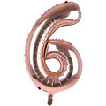 Cijfer Ballon '6' Rosé (100CM)