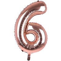 Cijfer Ballon '6' Rosé (100CM)