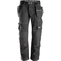 Snickers 6902 Mens Flexiwork Work Holster Pocket Trousers Regular Fit Black 35" 32"
