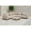 Wren 5 Seater Aluminium Corner Sofa Set With Concrete Table