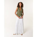 Tiered Maxi Skirt - S / WHITE