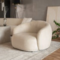 Home Deluxe Sillón CASARA tejido beige - 99 x 104 x 72 cm