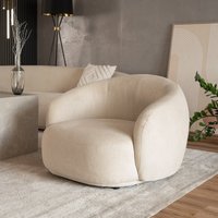 Home Deluxe Sillón CASARA tejido beige - 99 x 104 x 72 cm