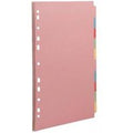 Concord Subject Divider 10-Part Multipunched 160gsm A4 Assorted Ref