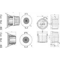KnightsBridge IC Rated Cover for use with VFRIC8 Valknight LED Downlights