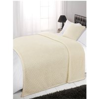 Dreamscene Cream Waffle Throw - 125 x 150cm