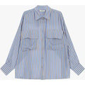 Chemise oversize à rayures avec poches devant