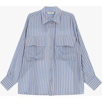 Chemise oversize à rayures avec poches devant