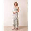 Crinkle Shirred Strappy Jumpsuit - L/XL / SAGE
