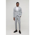 Herren Super Skinny einreihige Anzugjacke | Grey | Größe 38 | boohooMAN