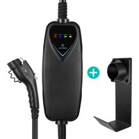 Lectron Portable Level 2 J1772 EV Charger + Charger Handle Dock and J-Hook | 240V | 40 Amp | NEMA 14-50