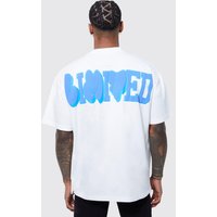 Camiseta Oversize Con Estampado En Relieve Limited, Cream