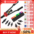 All[BT-607 16 "pistola per rivettatrice manuale Kit di utensili per rivetti a mano rivetto dado strumento di regolazione dado Setter M3/M4/M5/M6/M8/M10/M12