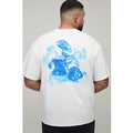 Plus Oversized Wall-E Print License T-Shirt, Blanco